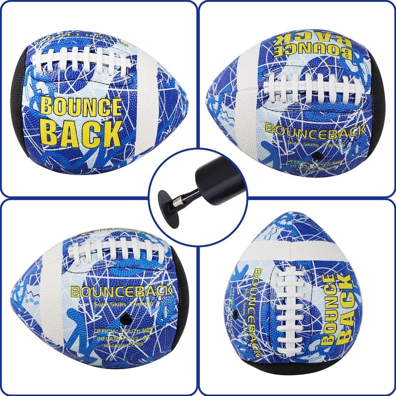 BOUNCEBACK Soft Leather Training Football, Youth Size & Official Size, Fatherless PU PassCatch Solo Enhancing Passing Catching(with Pump) - Image 4